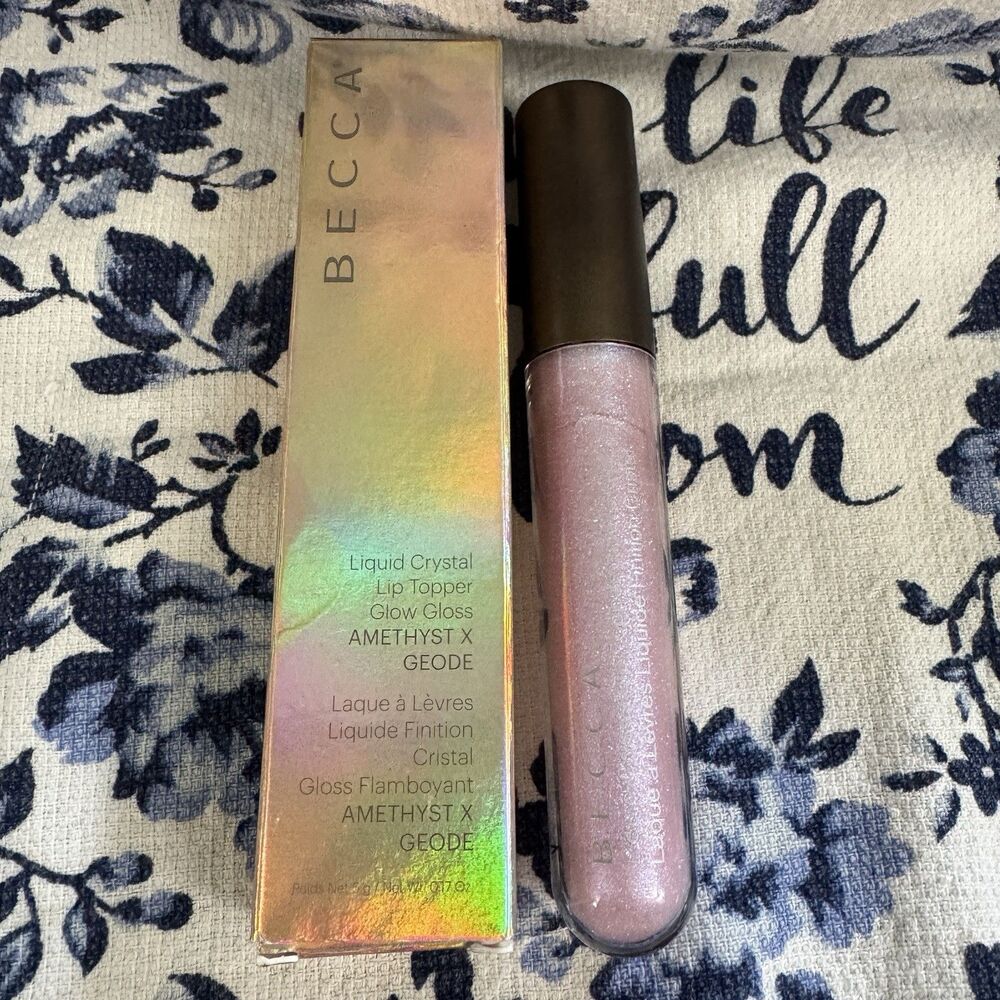 Becca Liquid Crystal Glow Lip Topper Glow Gloss - Amethyst x Geode NIB